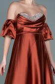 Abendkleid Lang Satin Zimtfarben ABU2614