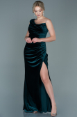 Abendkleid Lang Samt Smaragdgrün ABU2687