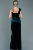 Abendkleid Lang Samt Smaragdgrün ABU2687