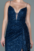 Abendkleid Lang Marineblau ABU2587