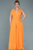 Abendgarderobe in Großen Größen Chiffon Orange ABT082