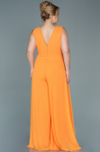 Abendgarderobe in Großen Größen Chiffon Orange ABT082