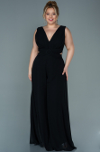 Abendgarderobe in Großen Größen Chiffon Schwarz ABT082