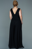 Abendgarderobe in Großen Größen Chiffon Schwarz ABT082