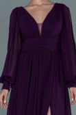 Violette Standesamtkleid Chiffon Lang ABU1702