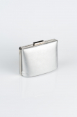 Kästchen-Tasche Gemustertes Leder Silber V288