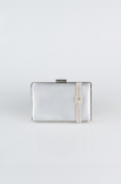 Kästchen-Tasche Satin Silber VT9275