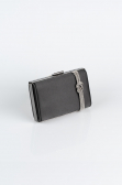 Kästchen-Tasche Satin Schwarz VT9275