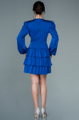 Partykleid Kurz Satin Sächsischblau ABK1561