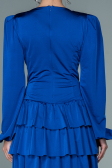 Partykleid Kurz Satin Sächsischblau ABK1561
