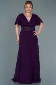 Abendgarderobe in Großen Größen Lang Chiffon Violette ABU2755