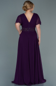 Abendgarderobe in Großen Größen Lang Chiffon Violette ABU2755