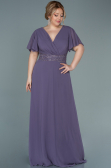 Abendgarderobe in Großen Größen Lang Chiffon Lavendel ABU2755