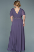 Abendgarderobe in Großen Größen Lang Chiffon Lavendel ABU2755