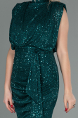 Abendkleid Lang Schuppig Smaragdgrün ABU2752