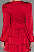 Partykleid Kurz Satin Rot ABK1561