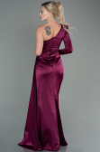 Abendkleid Lang Satin Pflaume ABU2676