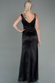 Abendkleid Lang Satin Schwarz ABU2771