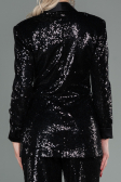 Abendkleid Schuppig Schwarz SN174