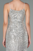 Beige Abschlusskleid Schuppig Lang ABU1880