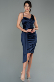 Partykleid Kurz Satin Marineblau ABK1579