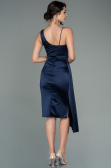 Partykleid Kurz Satin Marineblau ABK1579
