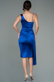 Partykleid Kurz Satin Sächsischblau ABK1579