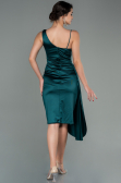 Partykleid Kurz Satin Smaragdgrün ABK1579