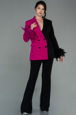 Abendkleid Fuchsie-Schwarz SN334