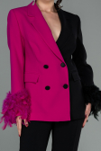 Abendkleid Fuchsie-Schwarz SN334