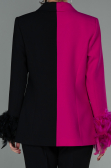 Abendkleid Fuchsie-Schwarz SN334