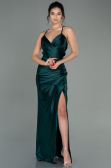 Abschlusskleid Lang Satin Smaragdgrün ABU2800