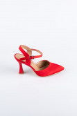 Party-Schuhe Satin Rot AB1086