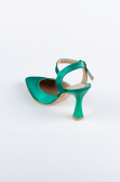 Party-Schuhe Satin Grün AB1086