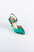 Party-Schuhe Satin Grün AB1086