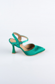 Party-Schuhe Satin Grün AB1086