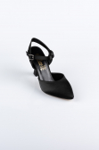 Party-Schuhe Satin Schwarz AB1086