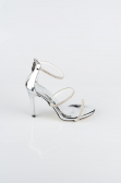 Party-Schuhe Gespiegelt Silber ABA8001