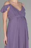 Lavendel Abendkleid Für Schwangere Lang ABU756