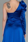 Sächsischblau Abendkleid Satin Lang ABU1715