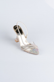 Party-Schuhe Steinbesetzt Gold-Metallic MJ1057
