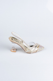 Party-Schuhe Steinbesetzt Gold-Metallic MJ1057