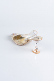 Party-Schuhe Steinbesetzt Gold-Metallic MJ1057