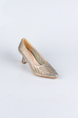 Party-Schuhe Steinbesetzt Gold-Metallic MJ5152