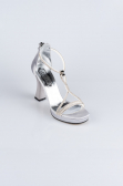 Party-Schuhe Steinbesetzt Silber MJ5155