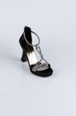 Party-Schuhe Steinbesetzt Schwarz MJ5155