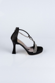Party-Schuhe Steinbesetzt Schwarz MJ5155