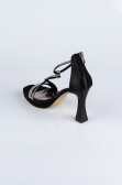 Party-Schuhe Steinbesetzt Schwarz MJ5155