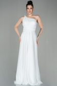 Abendkleid Lang Weiß ABU2834