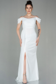 Abendkleid Lang Weiß ABU2835